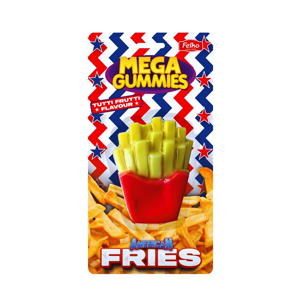 Felko Mega Gummies American Fries 120g – Die kultigen Fruchtgummi-Pommes! 🍟🍬🤩