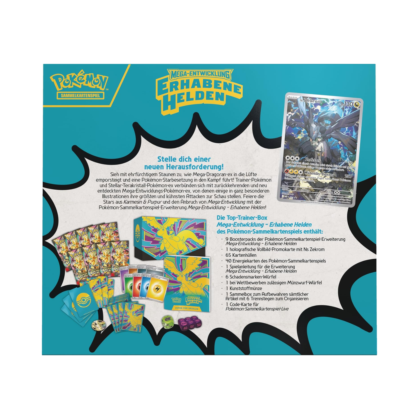Pokémon Top-Trainer-Box „Mega-Entwicklung – Erhabene Helden“