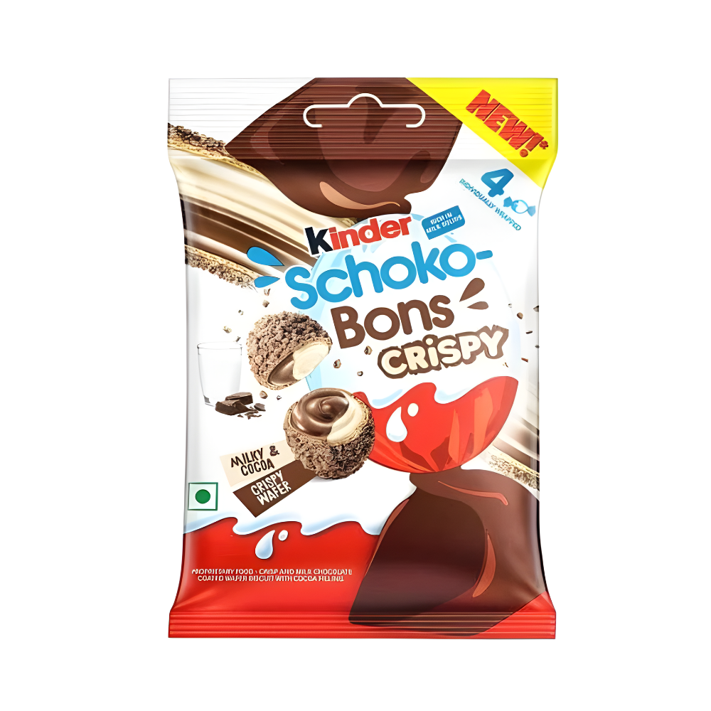 🍫 Kinder Schoko-Bons Crispy 22,4g – Mini-Schoko-Snack mit Knusperfüllung