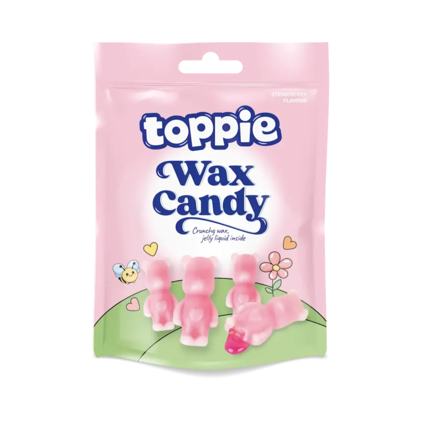 🍓 Toppie Wax Candy Strawberry 40 g – Flüssig gefüllte Wachssüßigkeit