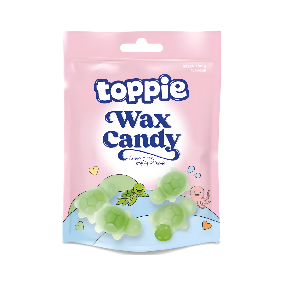 🍏 Toppie Wax Candy Green Apple 40 g – Flüssig gefüllte Wachssüßigkeit