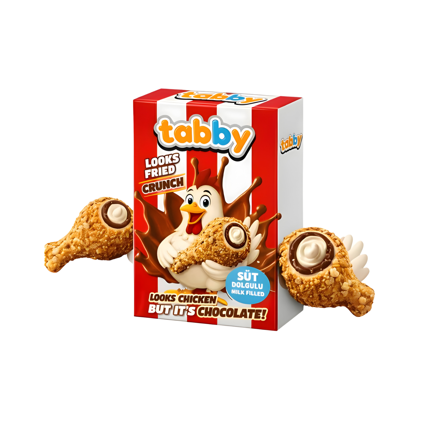 Tabby Crunch Chocolate „Looks Fried Chicken“ (50 g) 🍗🍫
