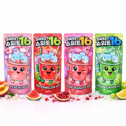 Sweet 16 – Peach Ade Zero Sugar 200ml 🍑✨🥤