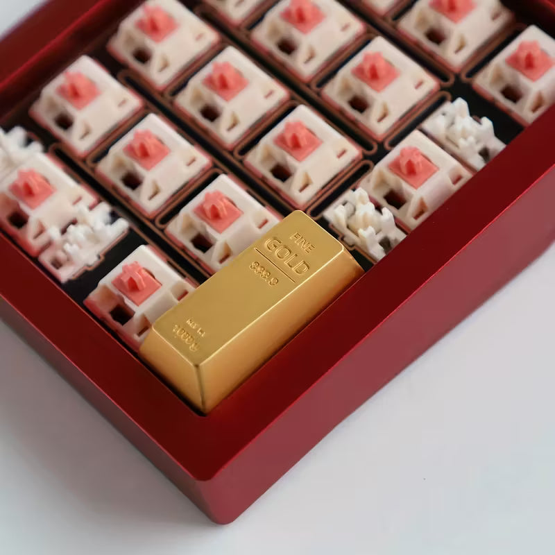 Aluminium Keycap – Enter-Taste Goldbarren - Hochglanz & Matt - Für mechanische Tastaturen💛⌨️