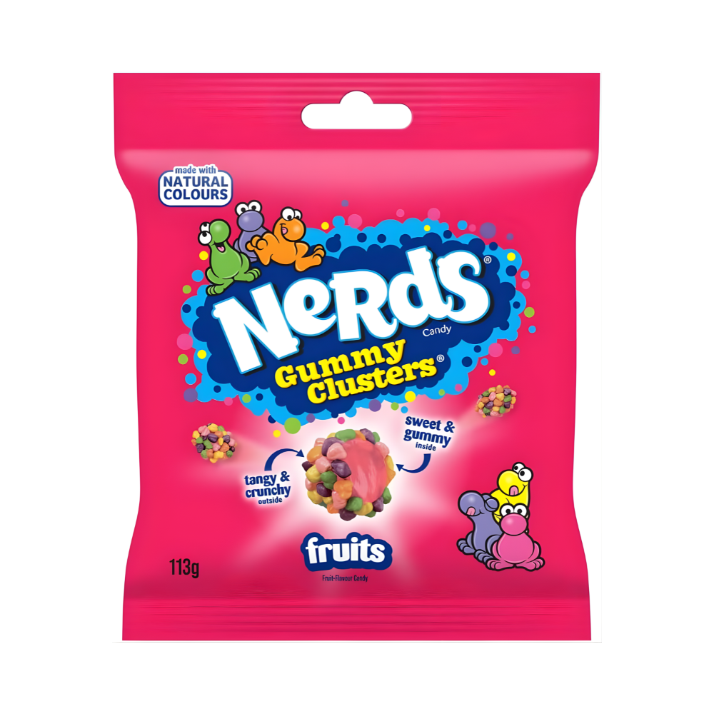 Nerds Gummy Clusters Fruits 113g – der fruchtig-bunte Knusperkick aus den USA! 🍓🍇🍉