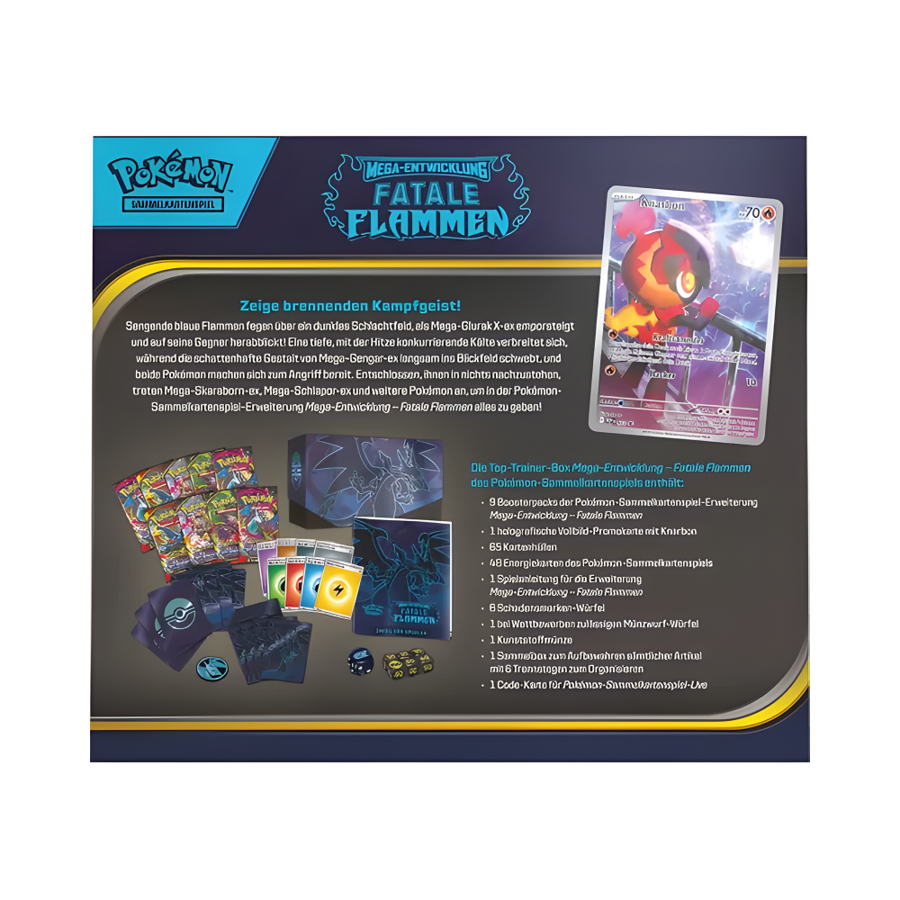 Pokémon Mega-Entwicklung – Fatale Flammen Top-Trainer-Box 🔥✨