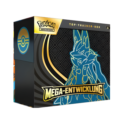 Pokémon ME01: Mega-Entwicklung Top-Trainer-Box – Lucario – Die Ultimative Power-Box für echte Trainer! ⚡🛡️✨