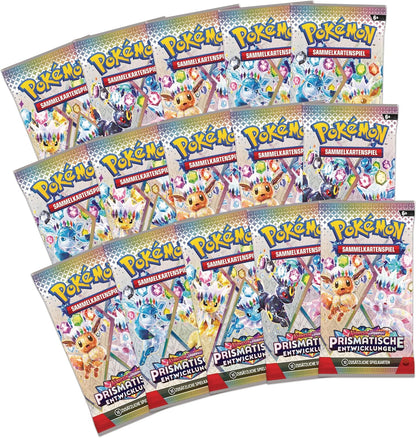 Pokémon Super-Premium-Kollektion – Karmesin & Purpur: Prismatische Entwicklungen - Evoli-Edition mit 15 Boostern & Zubehör ✨
