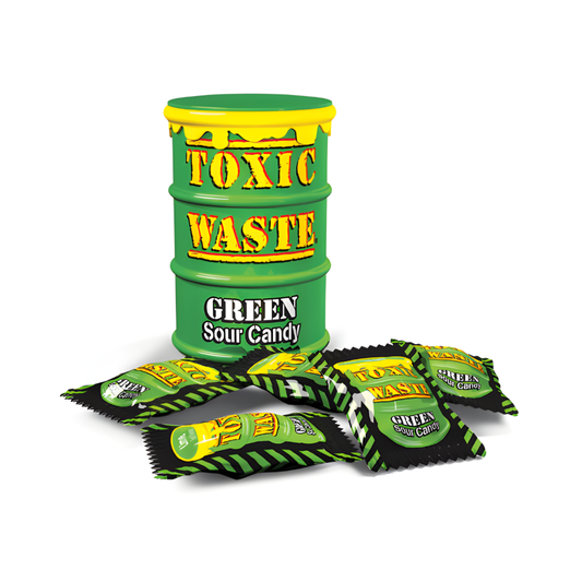 Toxic Waste Green Sour Candy Drum 42g – Die ultimative Säure-Challenge! 💥🍏