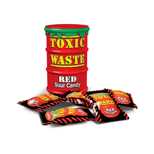 Toxic Waste Red Sour Candy 42g – Der rote Säure-Schock, der dich herausfordert! 🔥🍓⚡