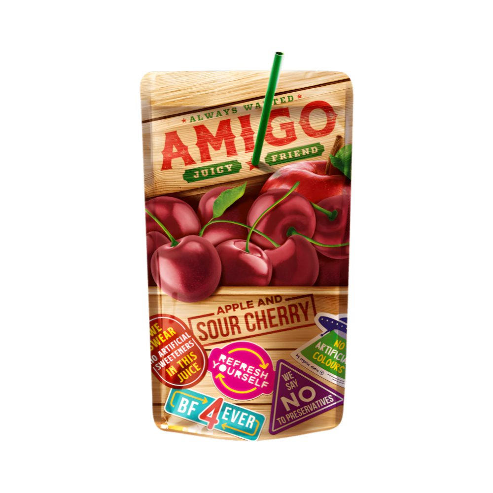 AMIGO Apple & Sour Cherry 200ml – Süß-sauere Erfrischung zum Mitnehmen! 🍏🍒😋✨