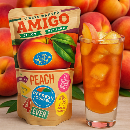 AMIGO Peach 200ml – Sonnengereifter Pfirsichgenuss to go! 🍑😋✨