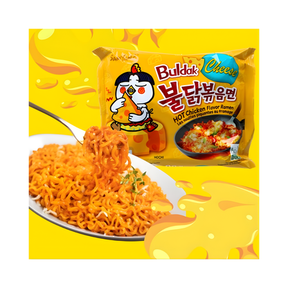 Samyang Ramen Hot Chicken Cheese 140g – Scharf, cremig & unwiderstehlich! 🔥🧀🍜