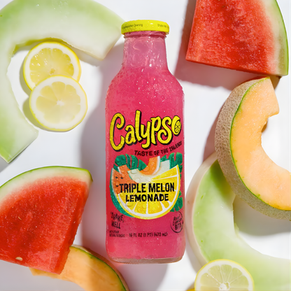 Calypso Triple Melon Lemonade – Glass Bottle 473 ml – Der ultimative Melonen-Mix! 🍉🍈🍯