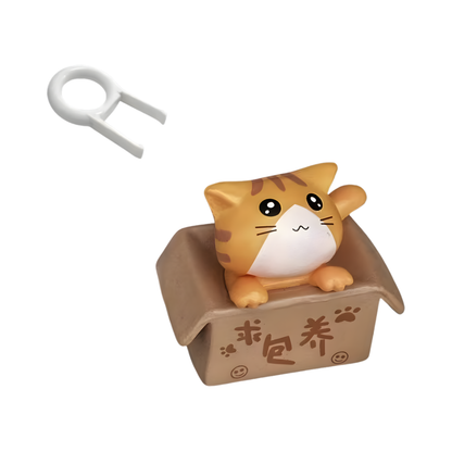 🐾 Cute Cat Keycap – „White Cat in Box“ Edition 🤍📦