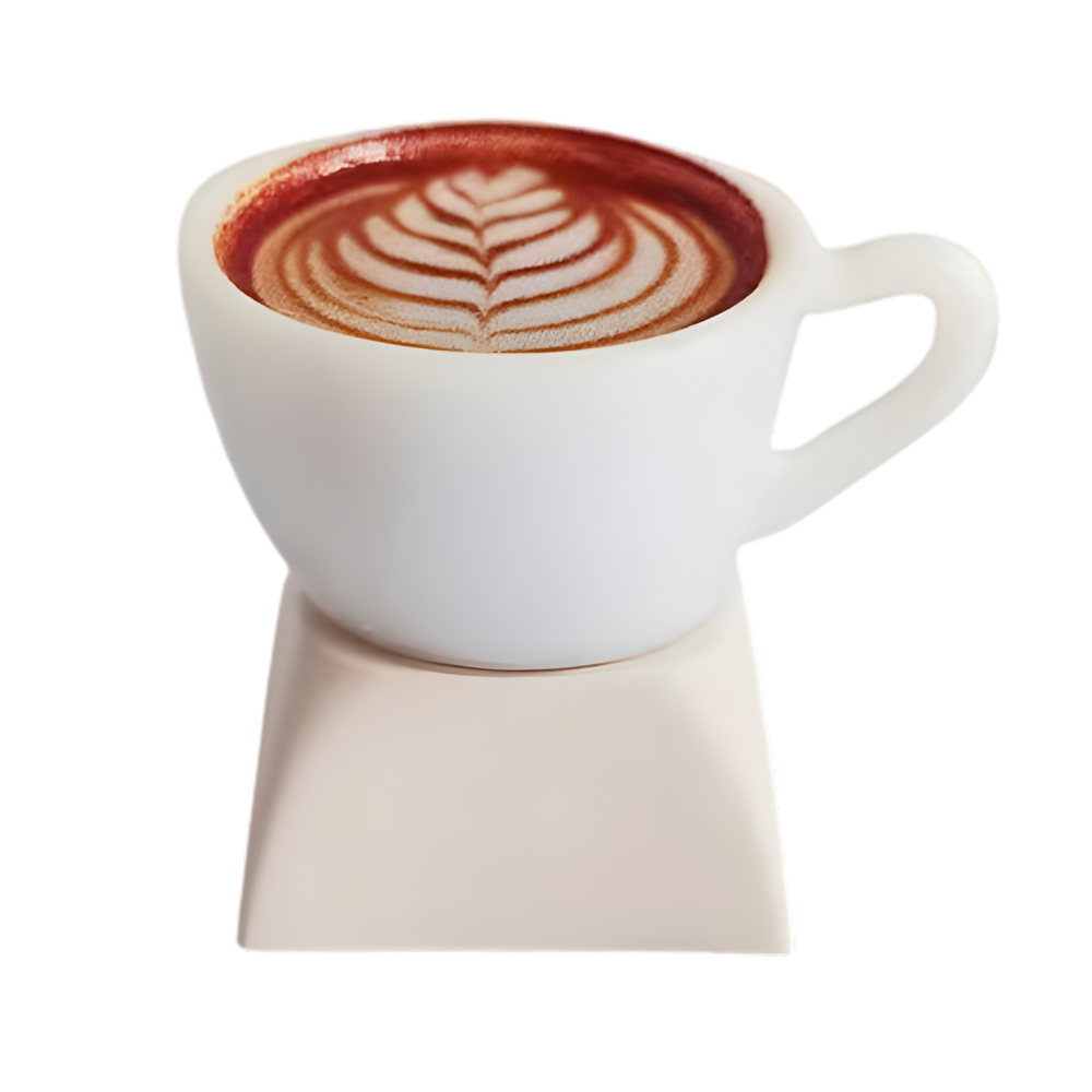 Latte Art Cup Artisan Keycap – Handgefertigte Kaffee-Tastenkappe für mechanische Tastaturen ☕✨