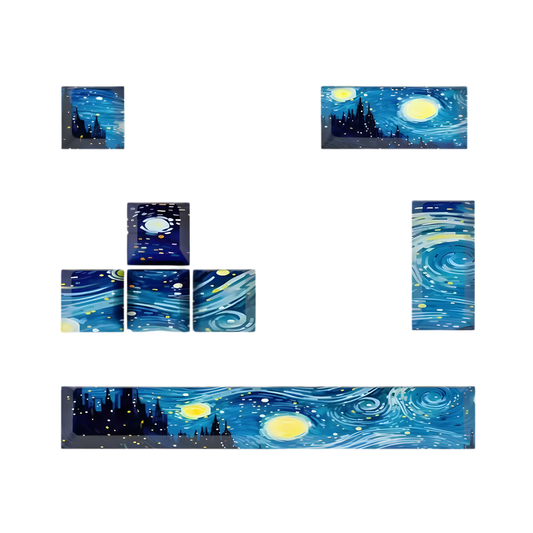 🌌 Sternennacht Keycap Set – Starry Night Edition 🎨✨