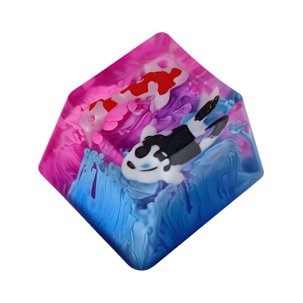 🐠 Koi Spirit Keycap – Handgefertigte Wasserwelt für dein Keyboard ✨