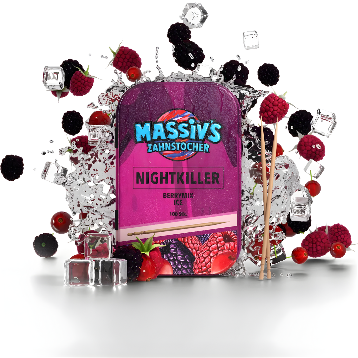 MASSIV'S – Zahnstoch­er mit Geschmack (100 Stück) ❄️🍓🍉