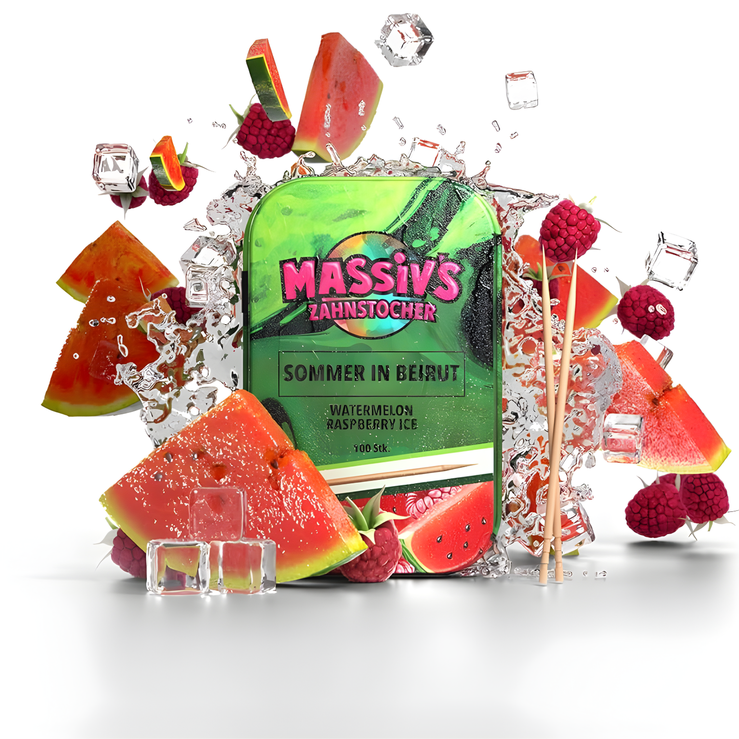 MASSIV'S – Zahnstoch­er mit Geschmack (100 Stück) ❄️🍓🍉