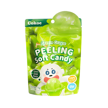 🍬 Cokoc Peeling Soft Candy – Fruchtgummi zum Schälen (75 g) 🍇🍑🍍💚