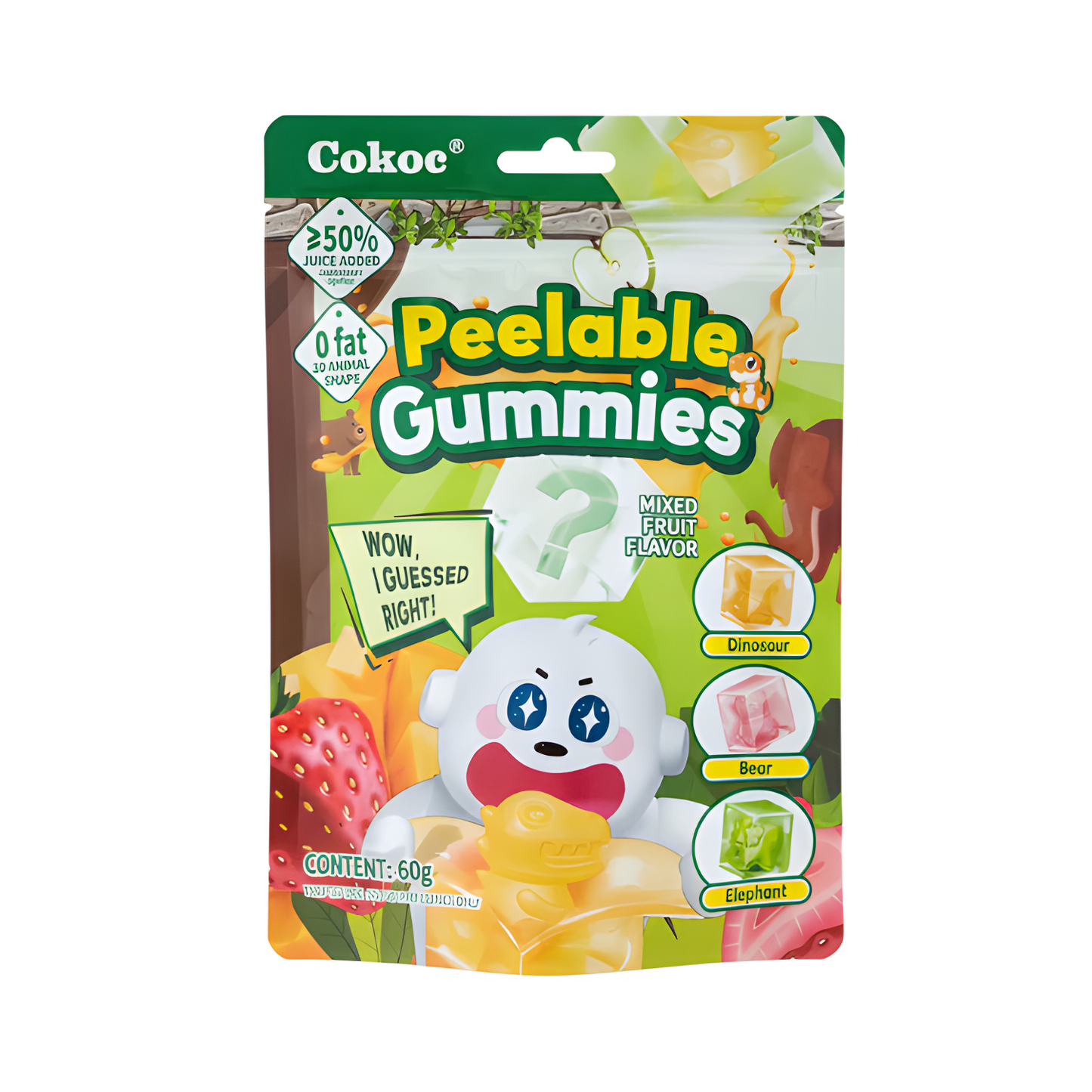 🍬 Cokoc Peeling Soft Candy Mixed Fruit – 60g