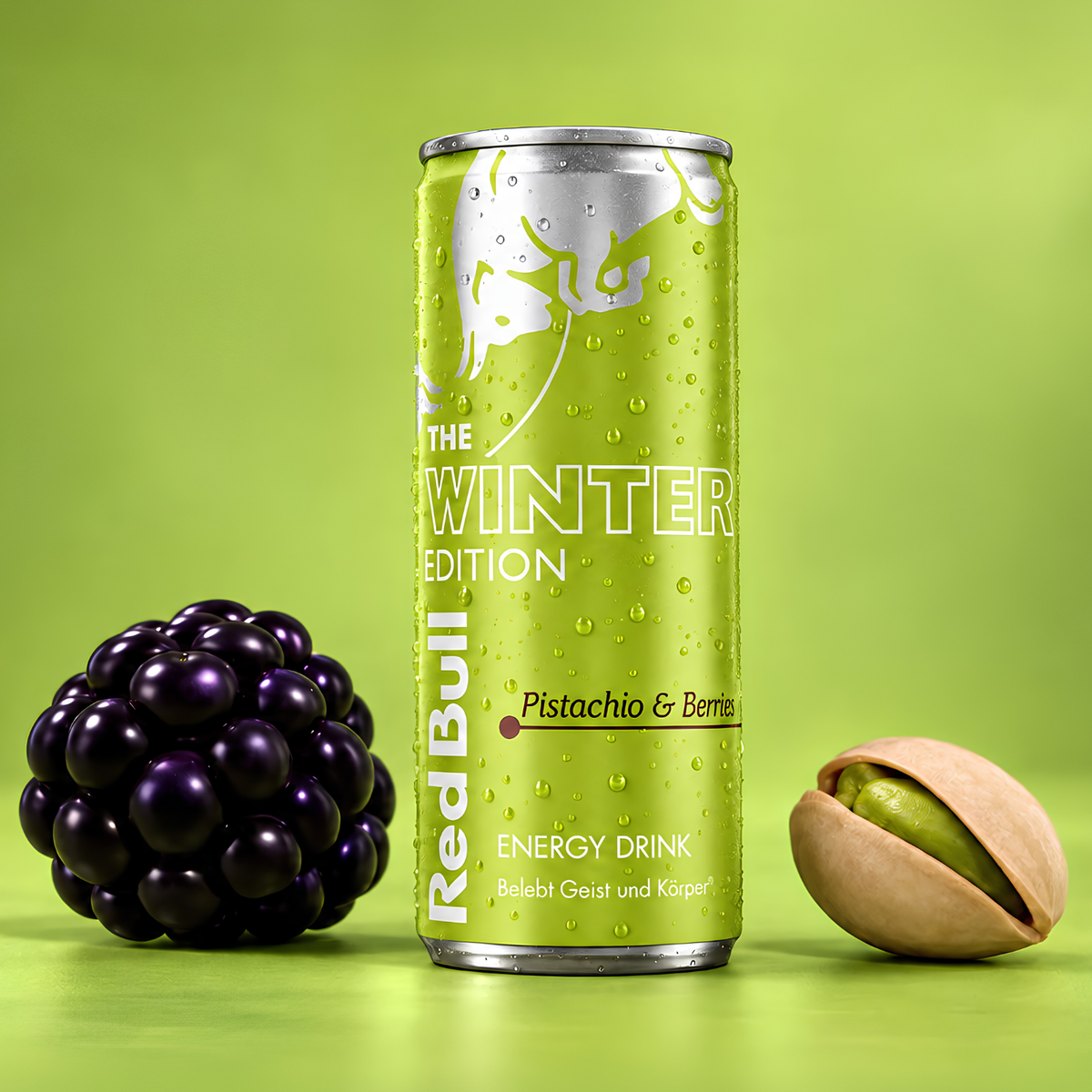 Red Bull Winter Edition 2026 Pistachio & Berries 250 ml💚🧆