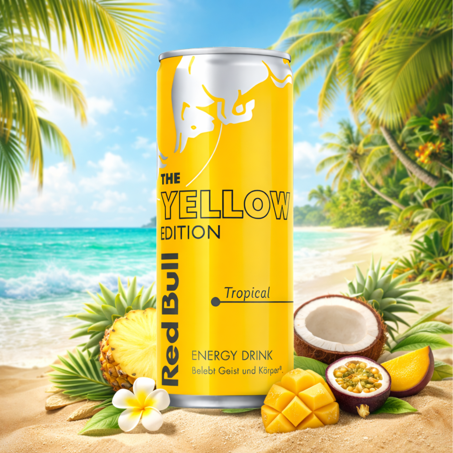 Red Bull The Yellow Edition Tropical - 250ml 🌴⚡