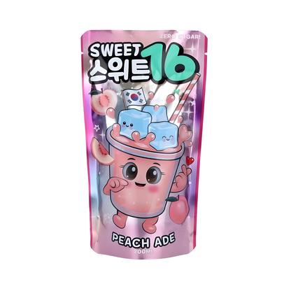 Sweet 16 – Peach Ade Zero Sugar 200ml 🍑✨🥤