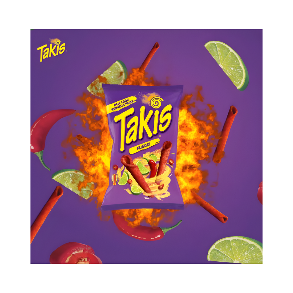 Takis Fuego 100g – Der legendäre Feuerwirbel aus Chili & Limette! 🔥🌶️🍋