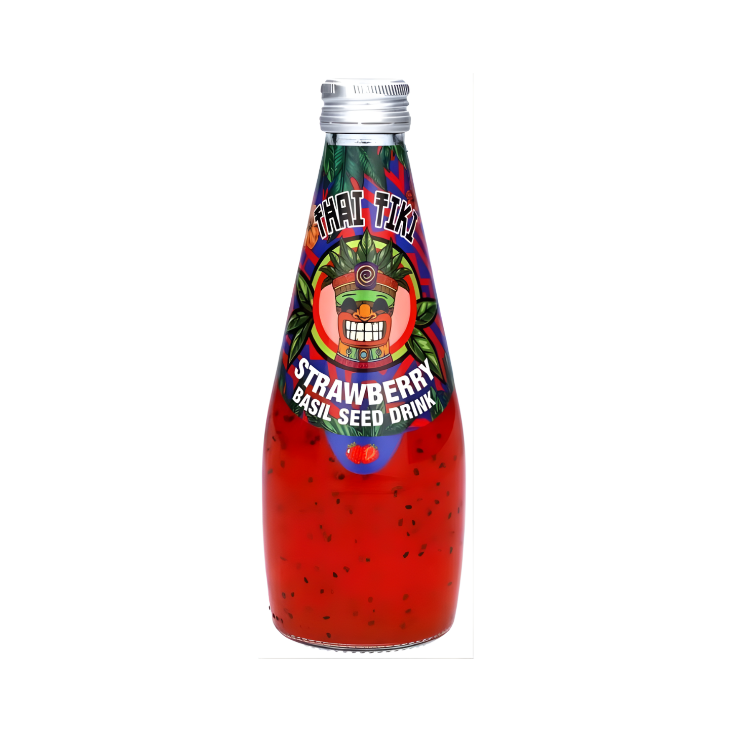 Thai Tiki Basil Seed Strawberry Drink 290 ml 🍓🌿🥤